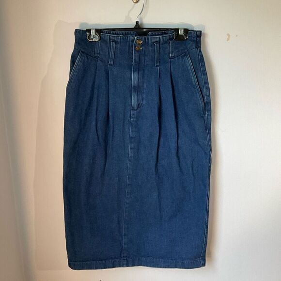 Vintage 80’s Sasson Denim Midi Skirt. Pockets! Ooh la la sasson! - Picture 11 of 14